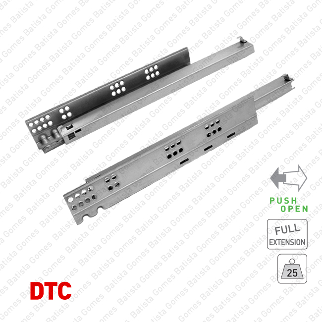 Corredi�as ocultas com sistema Push Open para gavetas / Extra��o total / 25kg